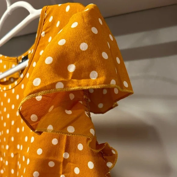 SHEIN Mustard Yellow Polka Dot Dress - Picture 10 of 14